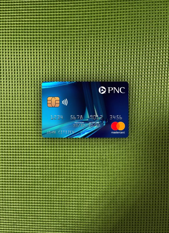 Download USA PNC bank mastercard blue photolook front Photoshop template